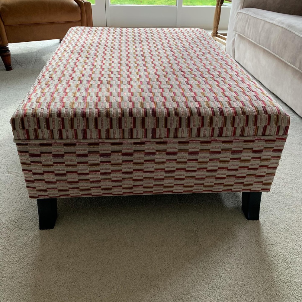 Bespoke furniture patterned footstool